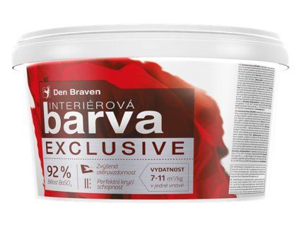 Barva interiérová bílá EXCLUSIVE Den Braven 15 kg