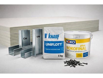 Komplet na 10 m² SDK předstěny volně stojící tl.75 mm