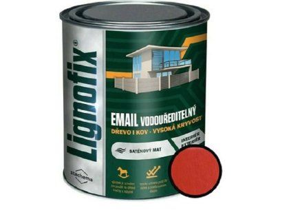 Barva vrchní Lignofix Email vodouředitelný červenohnědá 0,75 l